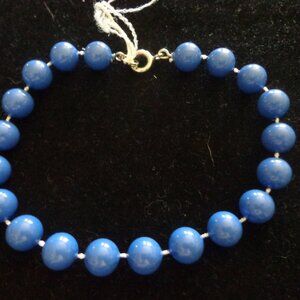 Vintage Blue Beaded Bracelet